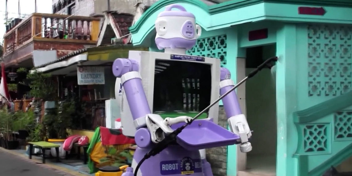 Robot delta delivery basura