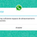 Así puedes liberar espacio en tu celular desde whatsapp