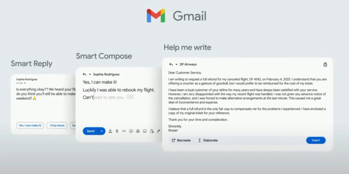 Gmail incorpora una función de IA para mejorar tus correos, así es